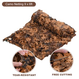 PATIKIL Camouflage Netting 10 x 6.56ft Camo Netting 210D Oxford Durable Camo Mesh Net Blind Sunshade Hunting Shooting Hide Army for Camping Theme Party Car Cover Decoration, Desert Camo