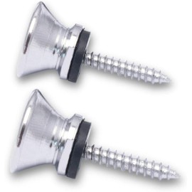 generic Guitar Strap Button Locks Quick Release Security Retainer Anti-Rust Metal Silver