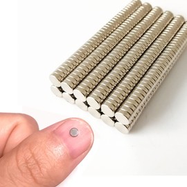 Neodymium Magnets, Set of 300, 0.1 x 0.04 inches (3 x 1 mm), Super Small, Round, Thin, Round, Refrigerator Magnets, Office, School, Kitchen Supplies, Neodymium Magnets, Diss, Molecular Model, Gundam Improvement, Plamo Improvement, Craft Model (0.1 x 0.04