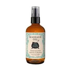 Three Sisters Apothecary 8 oz. Massage Oils (Unscented with Aloe & Bamboo)