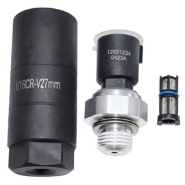 KEJSTED 12673134 Oil Pressure Sensor Switch Sending Unit with Filter Socket 213-4411 Compatible with Chevy Impala Suburban Silverado Tahoe Trailblazer GMC Sierra Savana Yukon Pontiac G8 12585328