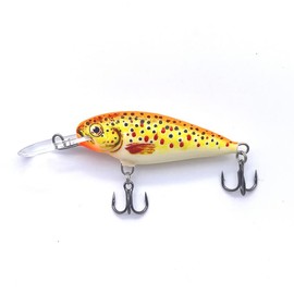EVERBAY DORADO Wobbler Fishing Lure-Hard Crankbait-Fishing Tackle, Topwater Life-Like Swimbait for Perch Pike Zander Trout Salmon Catfish Chub Barbel Trolling in Freshwater, Floating - INVADER 5cm FTR