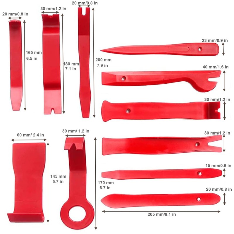 Kitbest Pack of 14 Car Disassembly Tools, Car Trim Wedges