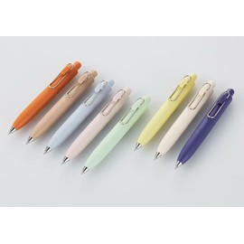 stationery store stationery store Ballpoint One P Gel Ink Rollerball pen, 0.38mm Black Ink, 5 Body Colors set Sticky Note(Japan Import)