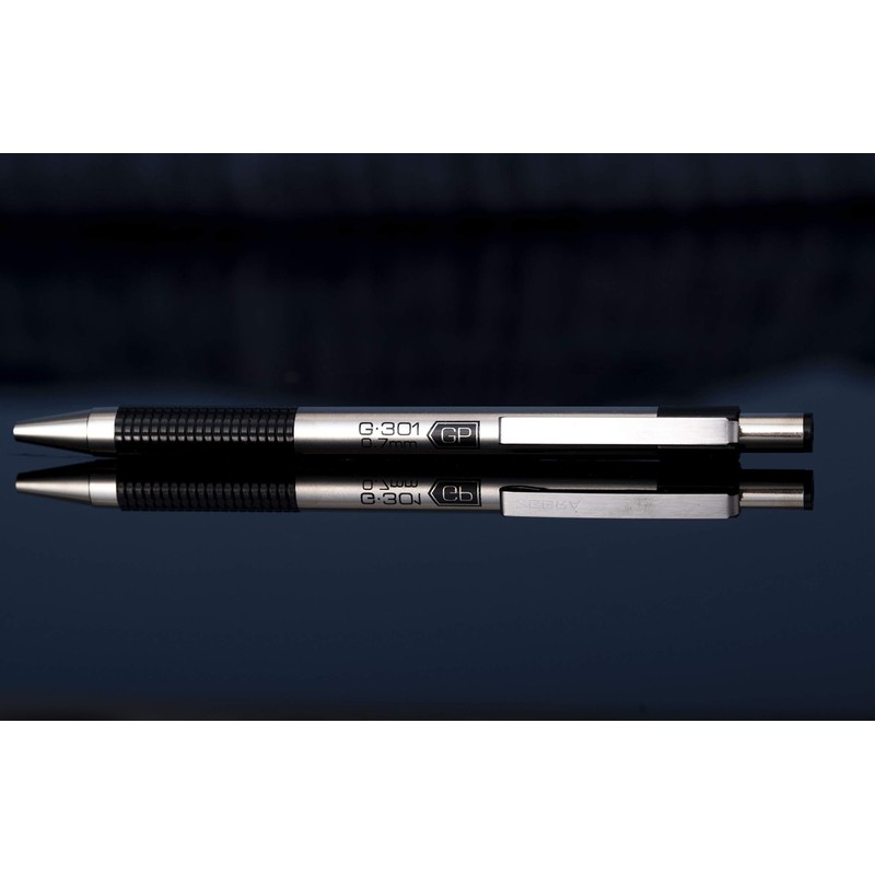 Zebra Pen G-301 Retractable Gel Pen, 0.7mm Medium Point, Stainless