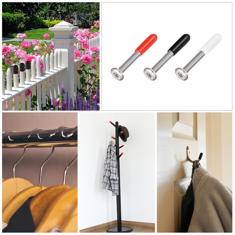 Rebower Rubber End Caps for Screw Protective Covers [Screw Bolts]