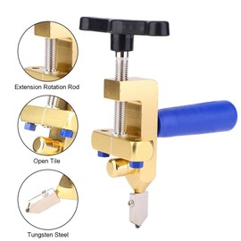 Glass Tile Cutter 3~15 mm One Piece Glass Tile Opener Handheld Portable DIY Tool Kit Glass Cutter Hand Tool Tile Opener Ceramic Cutting Tool Glass Ceramic Tile Opener