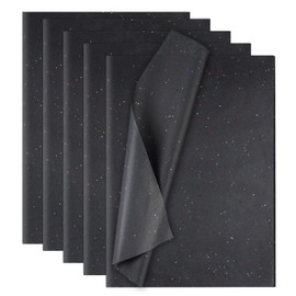 Phinus 30 Sheets Gift Bag Tissue Paper, 20 x 14 Inch Tissue Paper for Gift Bags, Black Glitter Tissue Paper for Gift Wrap, Pack Bags, Filler Flower, DIY Project, Art Crafts, Birthday Wedding Decor