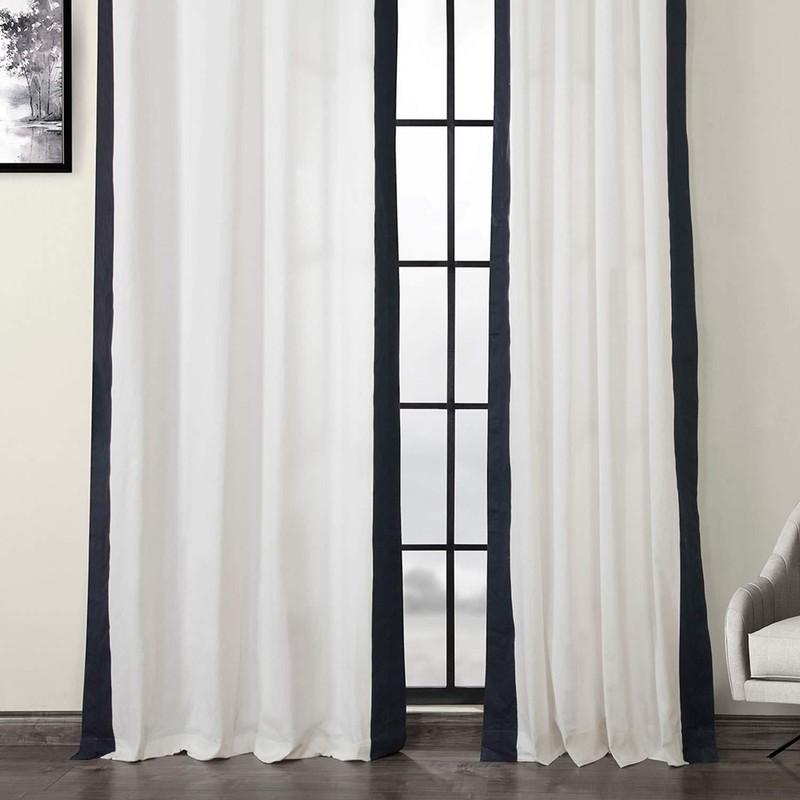 HPD Half Price Drapes Grommet Printed Cotton Curtains for Living