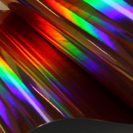 FFX Series 5 x DIN A4 Plotter Film Hologram Rose Gold Chrome Effect Oilslick Plotter Film Effect Film for Car Sticker Decoration DIY (5 x DIN A4)