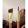 ROWNYEON CM185 Foundation Brush, Thin, Diagonal Type, Ultra Fine, Desert