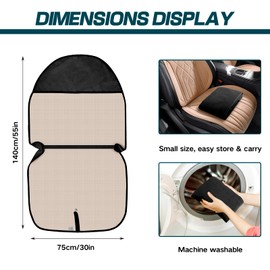 Car Seat Protector,Anti Sweat Car Seat Cover for Front Seats,Non-Slip Towel Seat Protector Auto Interior Accessories Universal Fit for Most Cars, Vans & SUVs (Black)