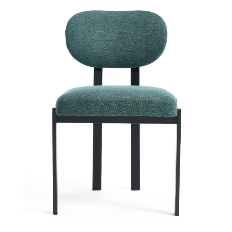 Modern Dining Room Chairs Set of 2, Mid-Century Upholstered Boucle