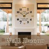 VANGOLD Giant Wall Clock for Living Room Decor, Decorative Wall