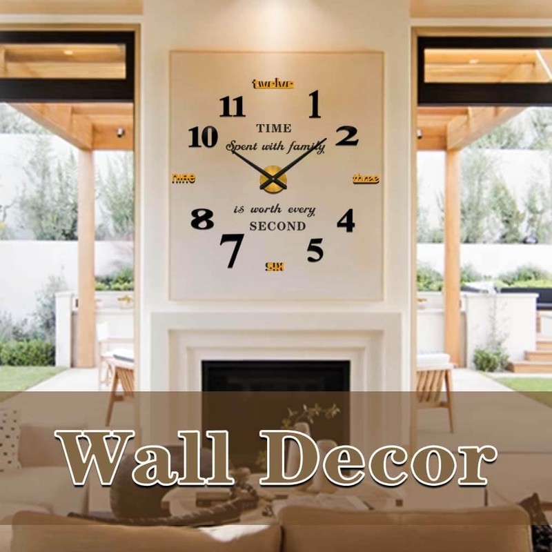 VANGOLD Giant Wall Clock for Living Room Decor, Decorative Wall