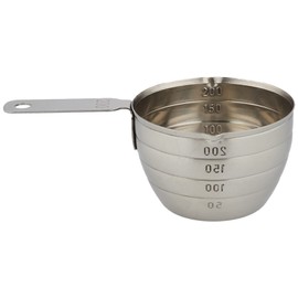 Pearl Metal CC-1129 Vegilive Measuring Cup, Silver, 7.8 fl oz (200 ml), 7.8 fl oz (200 ml), Stainless Steel