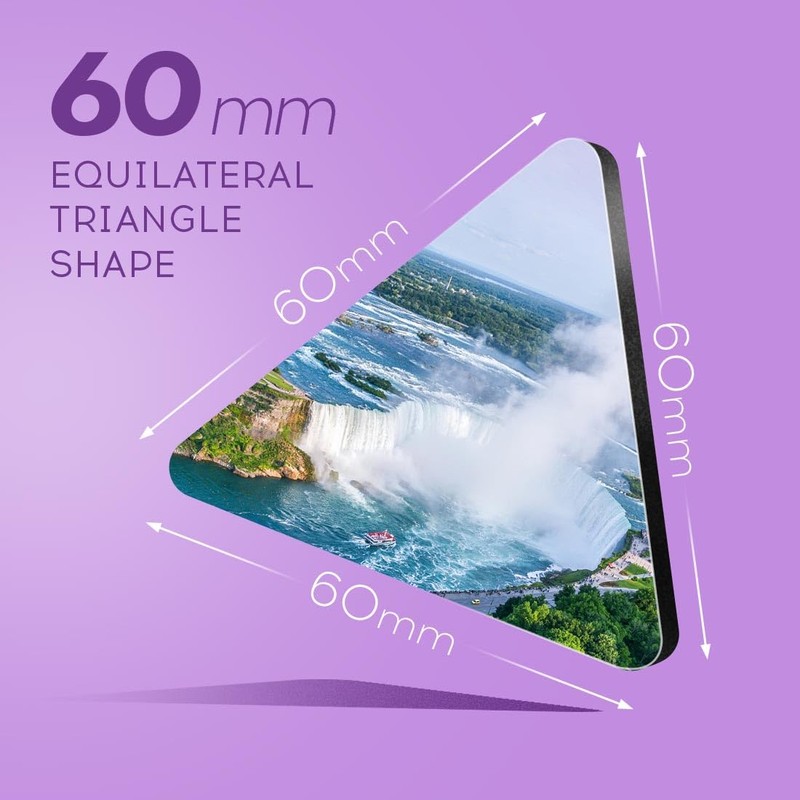 1x Triangle MDF Magnet 6cm - Niagara Falls Aerial Canada