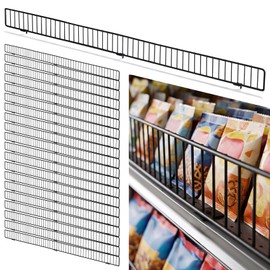 Retail Gondola Shelf Front Wire Fence Guardrail 48" X 3", Metal Merchandise Display Shelf Fence for Gondola Shelving, Pegboard, Front Shelf Organizer Barrier for Supermarkets, Convenience Stores 20PCS