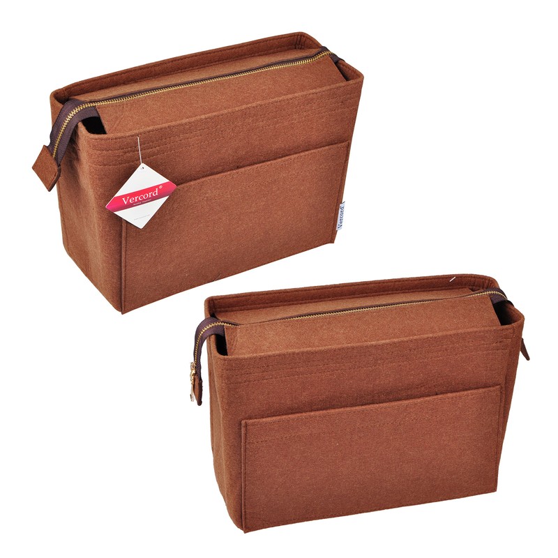 Vercord Felt Zipper Handbag Tote Purse Duffel Backpack Organizer Insert