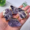 FZBHRO Amethyst Drawer Cabinet Knobs Purple Crystal Stone Knobs Handles