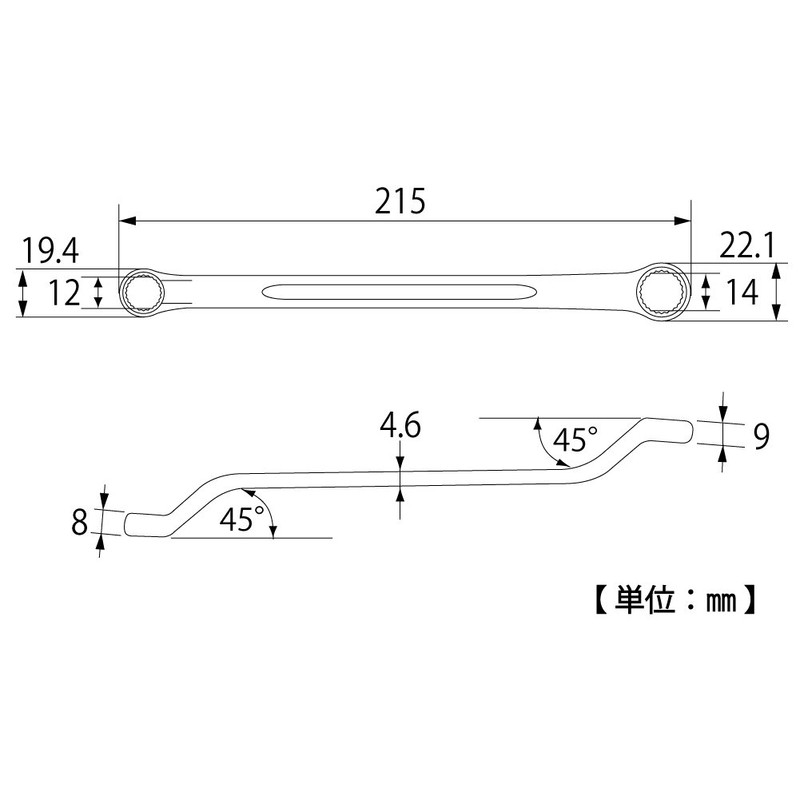 Top Industry (TOP) Double-ended Glasses Wrench, 0.5 x 0.6 inches