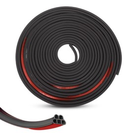 Mtanlo 10m Universal Car Door Seal, Universal Rubber Seal for Car Door, Double Layer Five Hole Car Door Rubber Seal Edge Protection