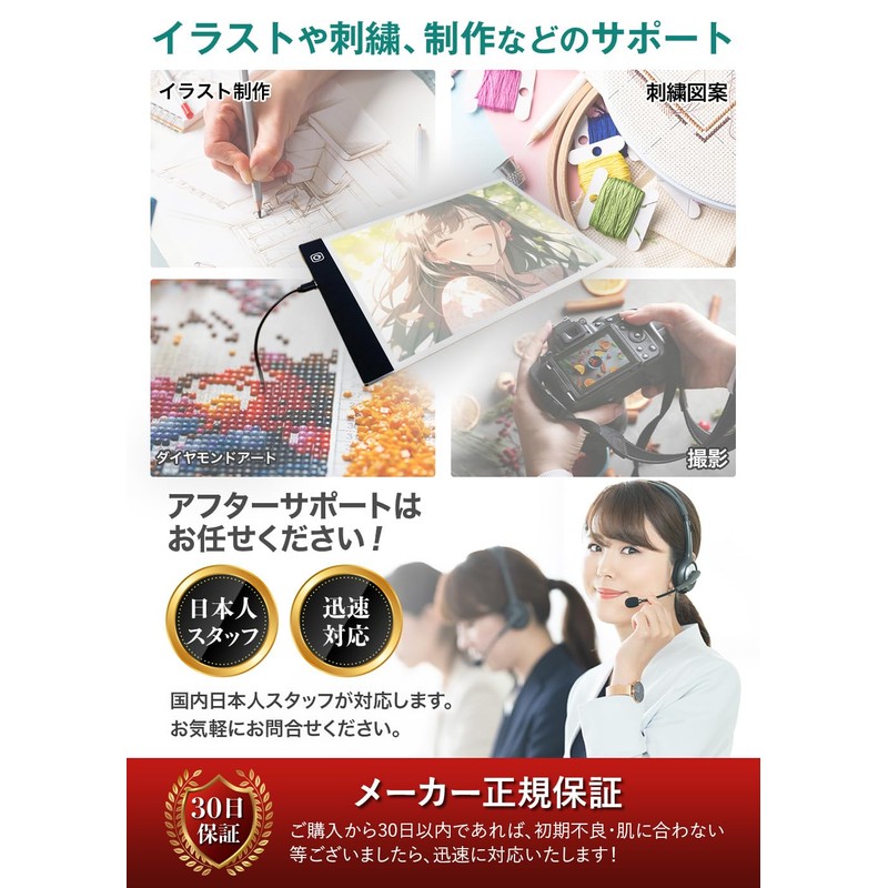 Tracing Table A4 LED Light Table, Adjustable Brightness, Stepless Dimming,