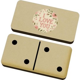 Azeeda 'I Love You with Flowers' Domino Set & Box (DM00048004)