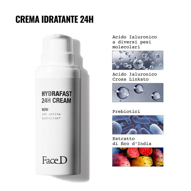 Face D - 24H Moisturising and Soothing Cream with Hyaluronic