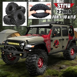 STMU 2.2 Crawler Tires 135mm/5.30inch With Foam Inserts 4PCS For 2.2 Beadlock Wheel Rims Traxxas TRX4 Axial SCX10 II AX10 Wraith D90