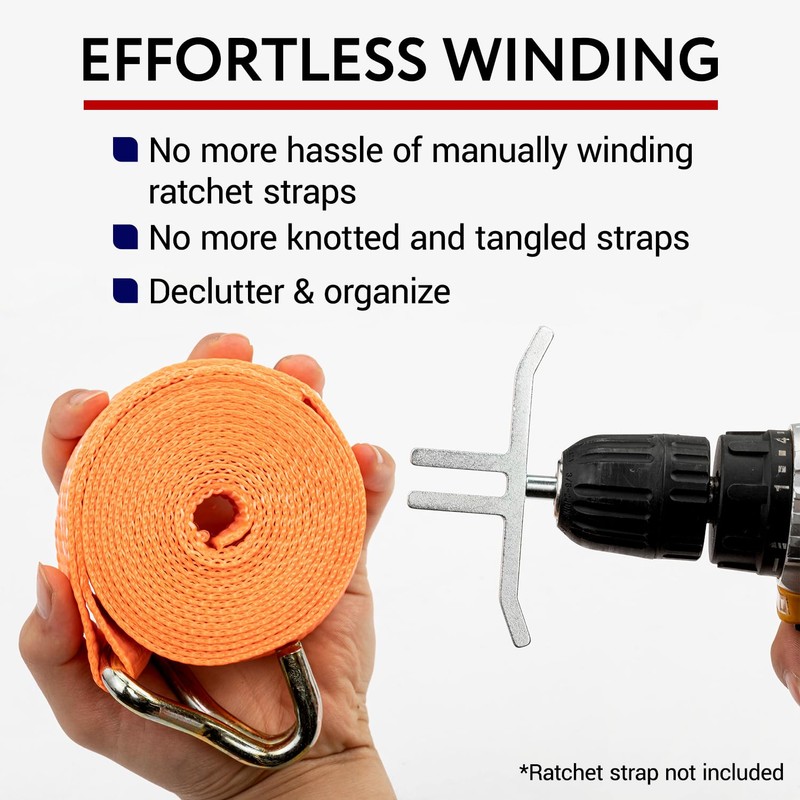 Impresa Heavy-Duty Ratchet Winder for Drill - Steel Drill Strap