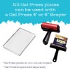 Gel Press 10808 Silikon Stempel Druckplatte, Farblos, 3 x 5