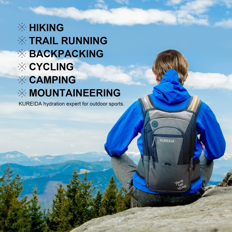 KUREIDA Dual Hydration Bladder 2 Liter,Water Bladder for Hiking Backpack
