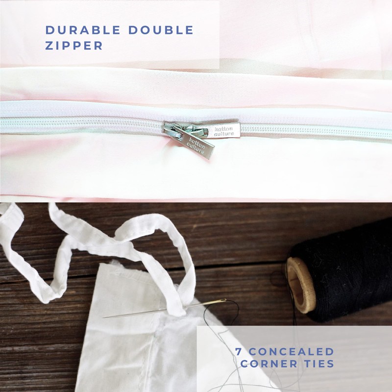 Kotton Culture 1000 Thread Count Duvet Cover 3 Piece Duvet