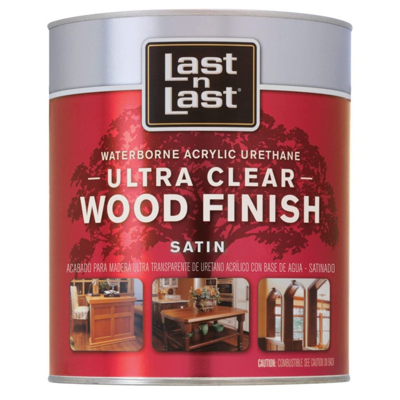 Last N Last Waterborne Wood Finish Satin Clear Polycrylic 1