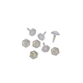 Gardinia 50 x Clear Plastic Curtain Track Pleat Plugs