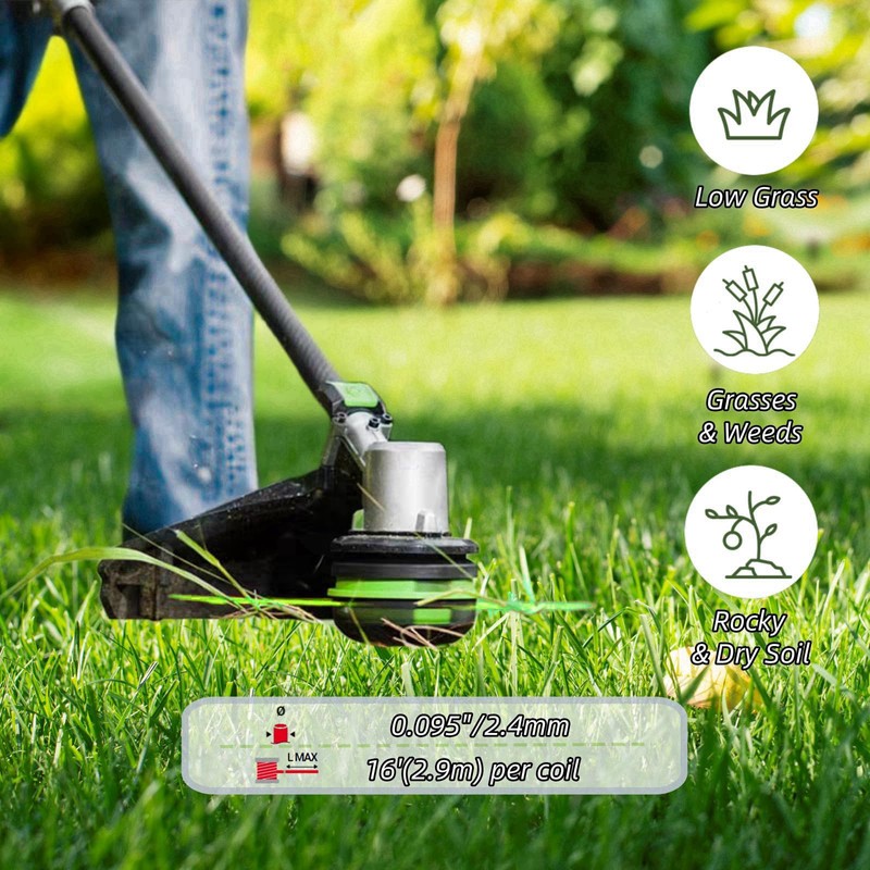 4-Pack String Trimmer Line .095 Compatible with Ego String Trimmer