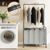 ROMOON Rolling Laundry Basket Organizer with Hanging Clothes Rack: 4