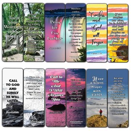 NewEights Favorite Prayer Bible Promises Bookmarks (30-Pack) - Handy Christian Daily Reminder Christian Stocking Stuffers Birthday Assorted Bulk Pack - Church Memory Verse Sunday Gifts
