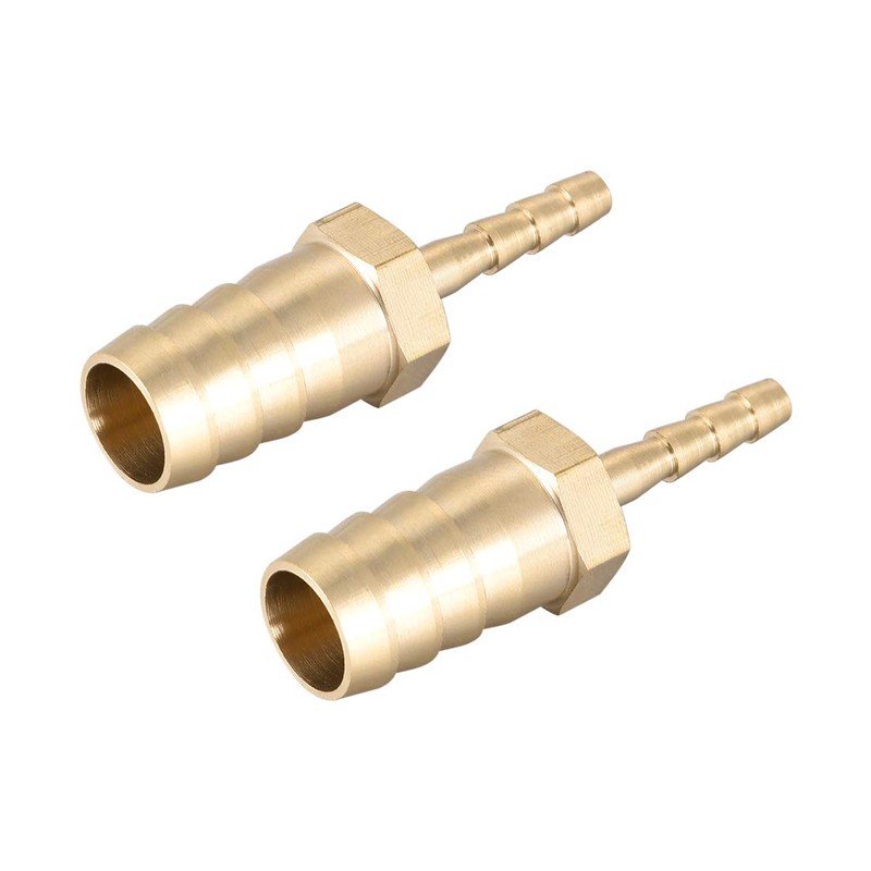 sourcing map Straight Brass Barb Fitting Reducer, Fit Hose ID