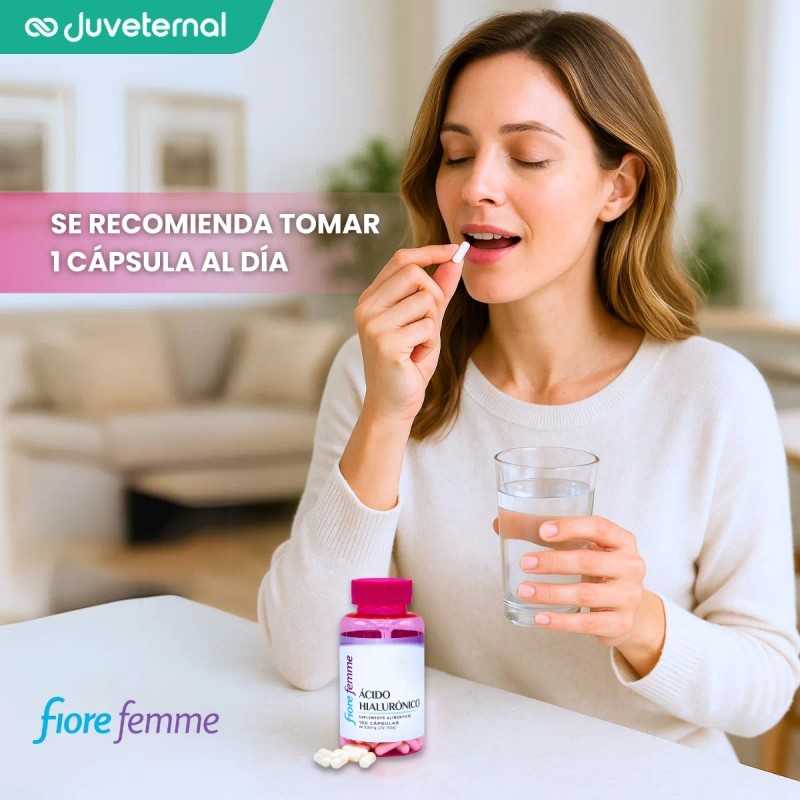 Fiore Femme Ácido Hialurónico Suplemento Alimenticio 100 U. Sabor Sin