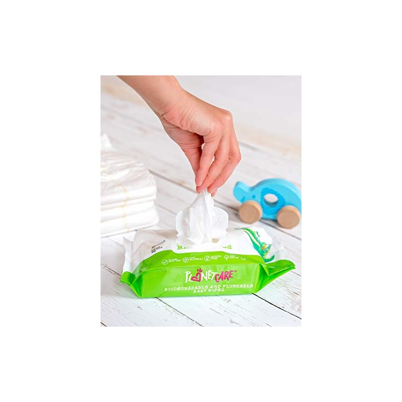 Planet Care Biodegradable Flushable Wipes 80's