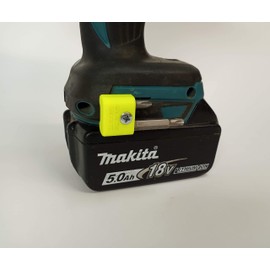 Magnetic Bit holder for Ryobi Drill/Driver, Side Mounted, Strong Magnets, Low Profile Design - Galactic Gadgets (Fluorescent Yellow)