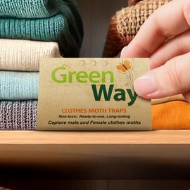 Greenway Clothing Moth Traps with Powerful Pheromone Lures for Effective, Odor-Free Closet Protection, Non-Toxic, Eco-Friendly & Long-Lasting Solution, 6 Packs (Includes 12 Traps & 12 Lures)