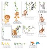 DECOWALL Jungle Animals Vine Wall Stickers Lion Monkey Koala Cute
