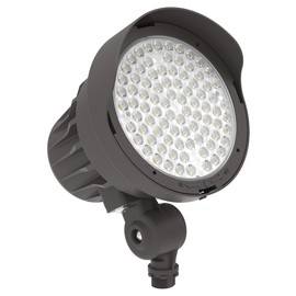 LEDONE Corp LED Bullet Flood Light 30W Outdoor Commercial Multi-Watt 10.5-30W Selectable CCT 3000K-5000K IP66 Waterproof with Photocell Knuckle Mount