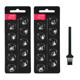 Leogony Hearing Aid Domes for Oticon Replacements, 8mm Double Vent Bass Domes Hearing Aid Accessories (2 Pack）