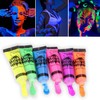 6 Pcs Glow in the Dark Body and Face Paint,Blacklight