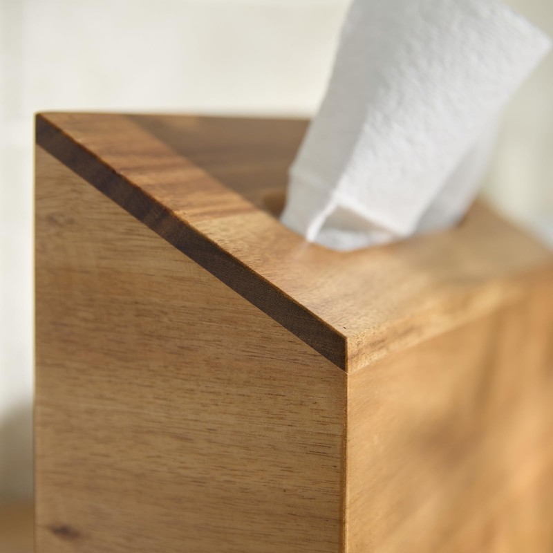YANGQIHOME Acacia Hand Towel Box Cover Compatible with Kleenex Disposable