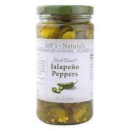 Jeff's Naturals Sliced Tamed Jalapeno Peppers, 12 Ounce (Pack of 2)